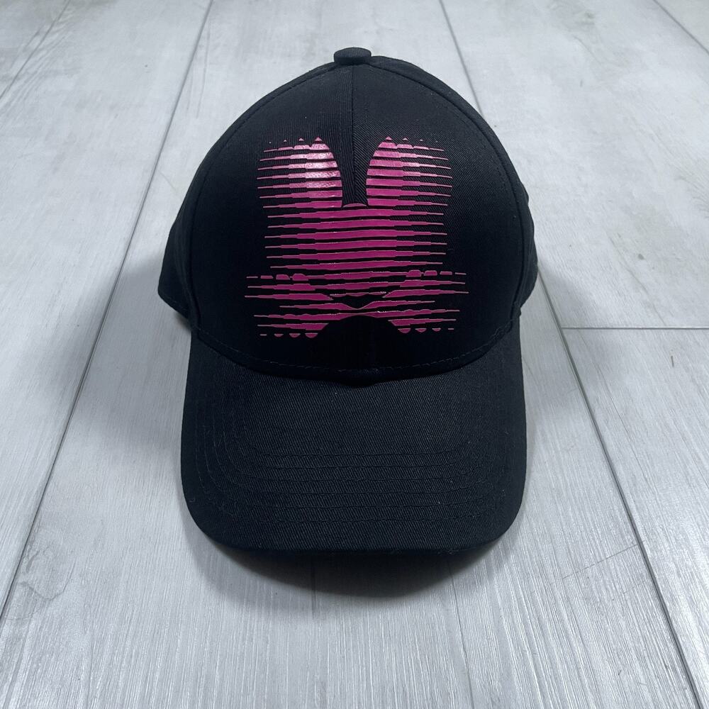 Psycho Bunny Men's Cotton Screen Printed Logo Baseball Adjustable Strap Hat/Cap